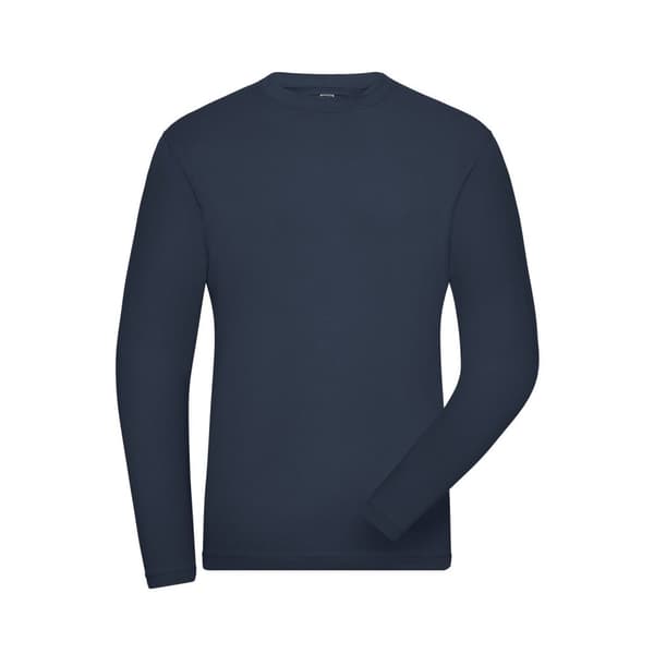 James and Nicholson Mens Organic Cotton Long Sleeve Sweater Navy M