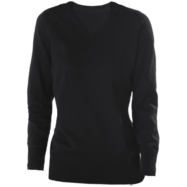 Kariban Kvinder/damer Bomuld Akryl V-hals sweater