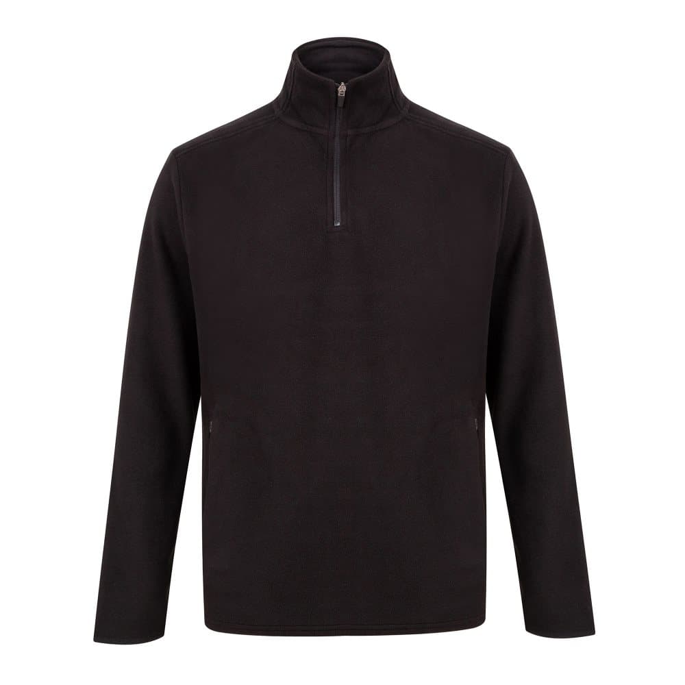 Henbury Zip Neck Micro Fleece Top för män