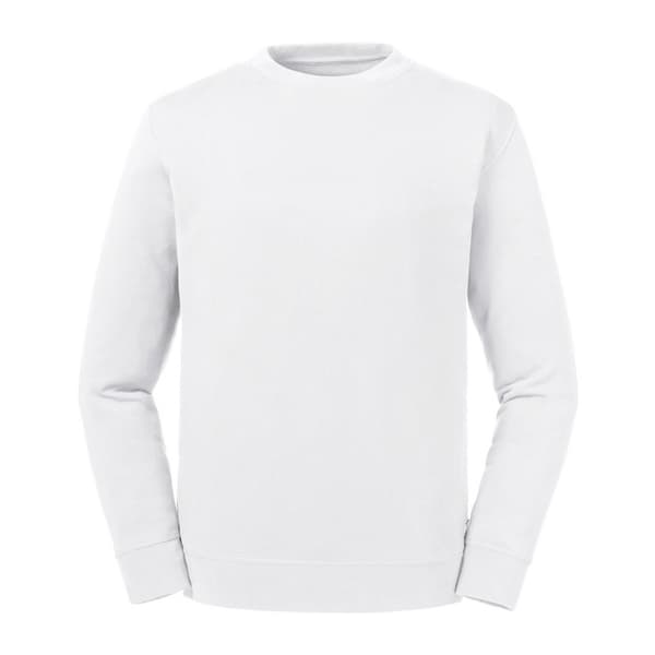 Russell Unisex voksen Pure Organic Sweatshirt til voksne, der kan vendes White 3XL