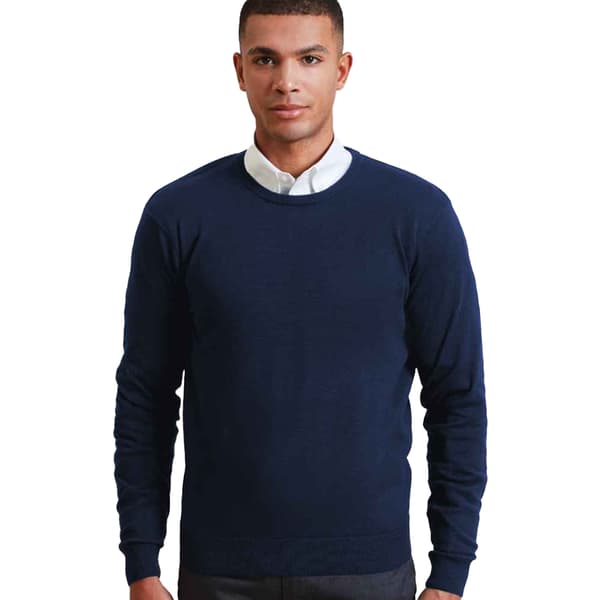 Premier Adults Unisex Cotton Rich Crew Neck Sweater
