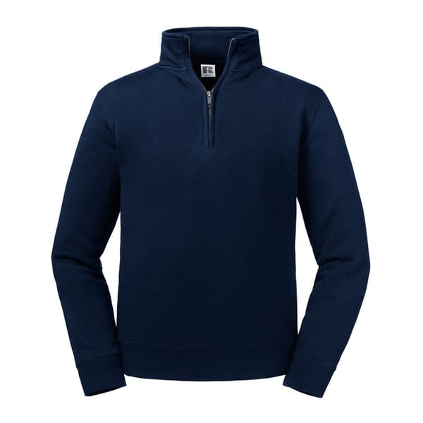 Russell Mens Authentic Zip Neck Sweatshirt