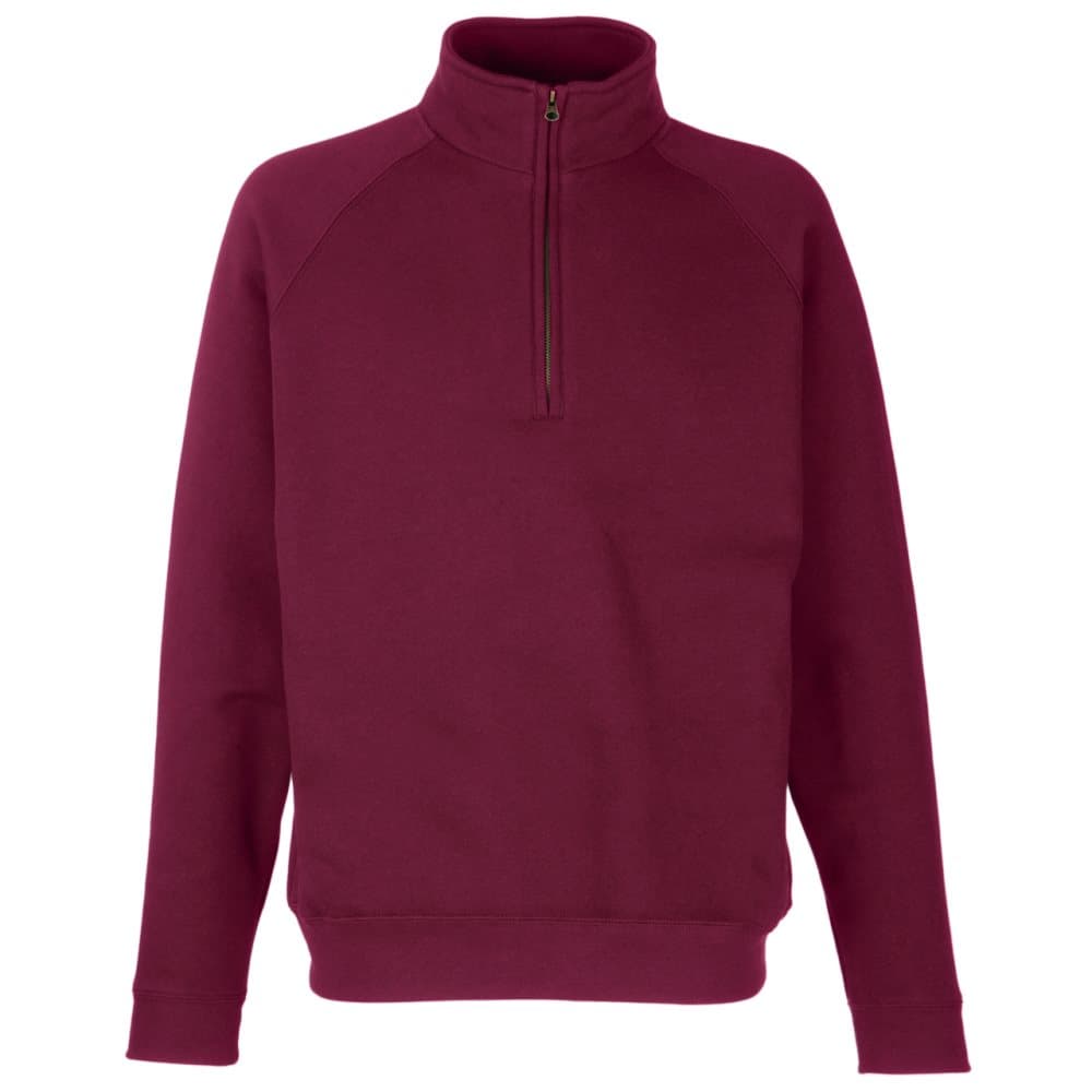 Fruit of the Loom Vuxna Unisex Classic Zip Neck Sweatshirt med dragkedja