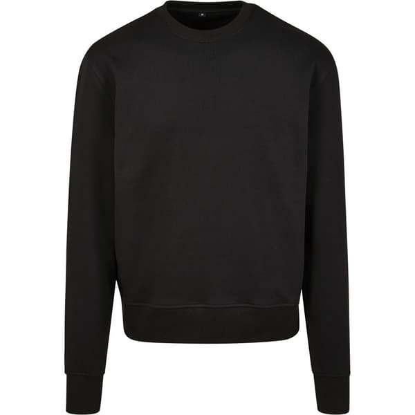 Build Your Brand Unisex Adults Premium Oversize Crew Neck Sweatshirt Black S