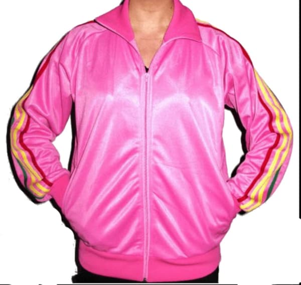 Rasta sweater lynlås - Pink