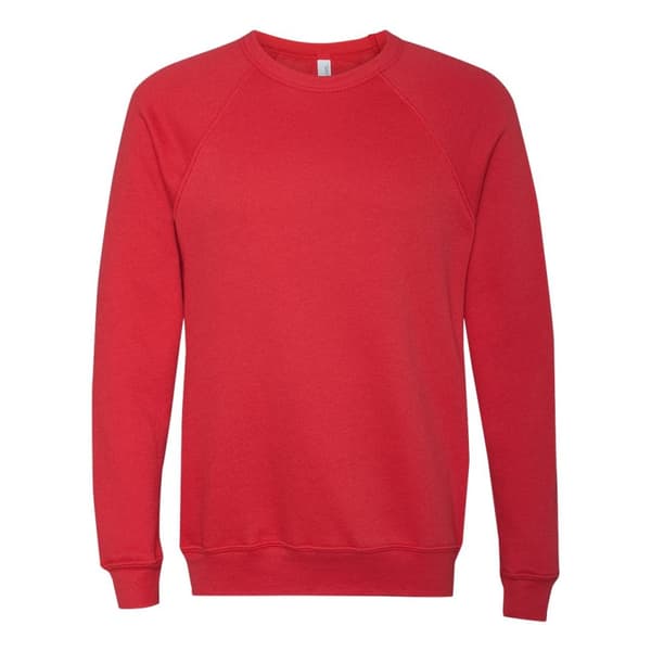 Bella + Canvas Unisex Adult Fleece Raglan Sweatshirt Burnt Red XXL