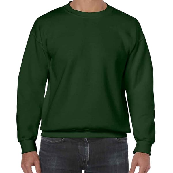 Gildan Mens Heavy Blend Sweatshirt Forest Green S
