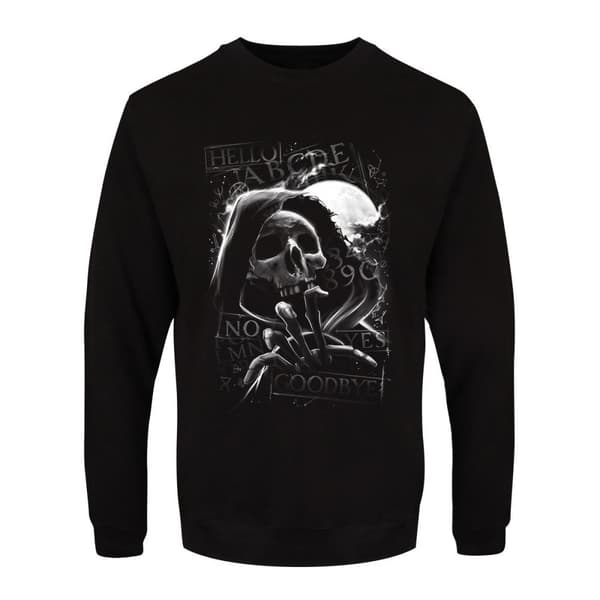 Grindstore Skull Moon Ouija Sweatshirt för män Black M