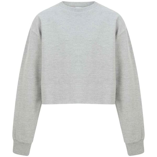 SF Minni Girls Crop Sweatshirt Heather Grey 5-6 Years