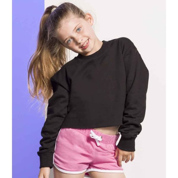 SF Minni Girls Slounge Crop Sweatshirt