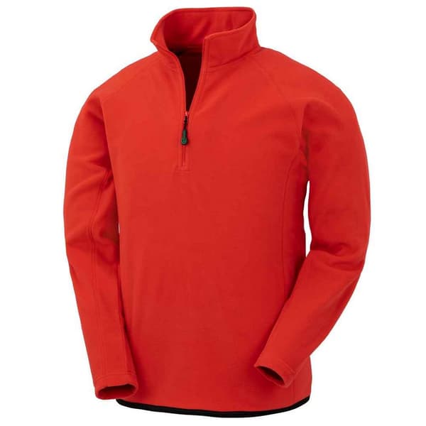 Result Genuine Recycled Micro Zip Neck Fleece för män