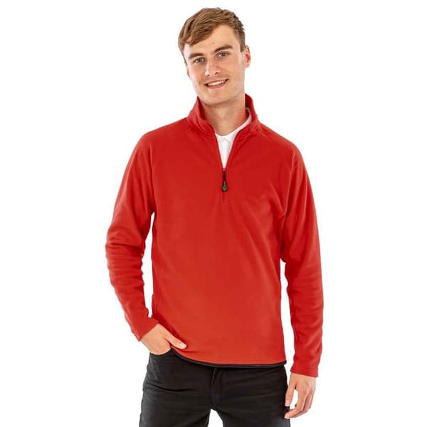 Result Genuine Recycled Micro Zip Neck Fleece för män