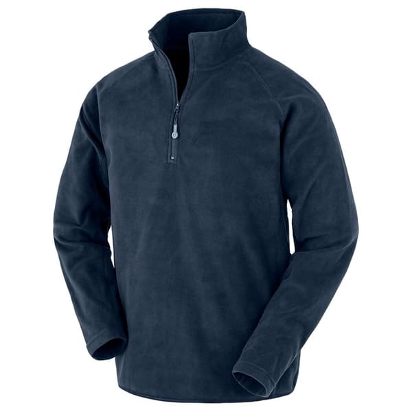 Result Genuine Recycled Micro Zip Neck Fleece för män