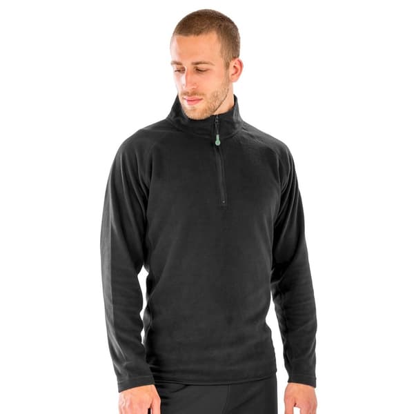 Result Genuine Recycled Micro Zip Neck Fleece för män
