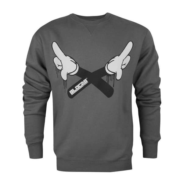 Mickey Mouse Officiel sweatshirt med krydsede arme til mænd Charcoal M