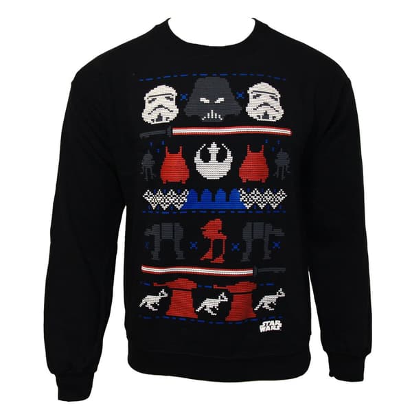Star Wars Dark Side Fair Isle julesweater til mænd