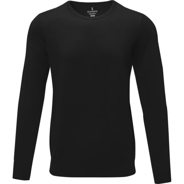 Elevate Mens Merrit Pullover Solid Black XS