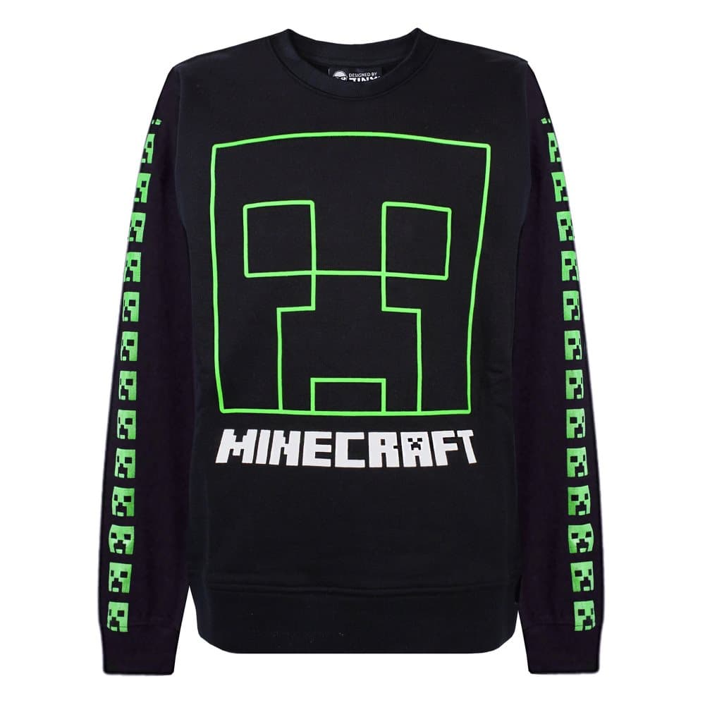 Minecraft Sweatshirt för pojkar med krypande ansikte