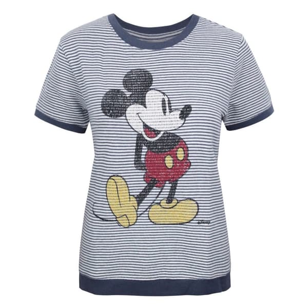 Junk Food Kvinnor/Damer Musse Pigg kortärmad jumper White/Blue XS