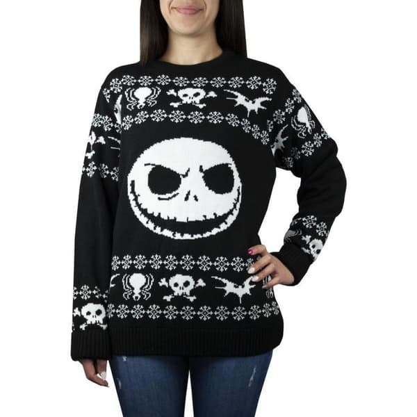Nightmare Before Christmas Unisex Adult Jack Skellington Knitted Jumper