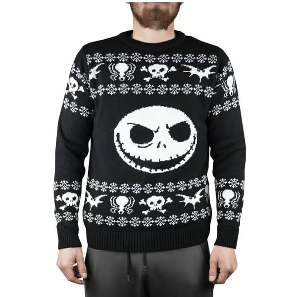 Nightmare Before Christmas Unisex Adult Jack Skellington Knitted Jumper