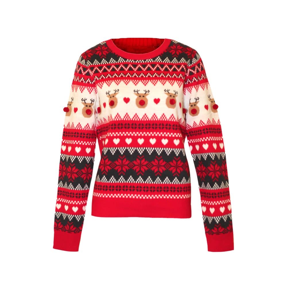 Brave Soul Kvinnor/Damer Jul Pom Pom Jumper