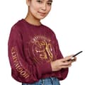Miniatyrbilde 3 av 3: Harry Potter Womens/Ladies Gryffindor Constellation Acid Wash Crop Sweatshirt