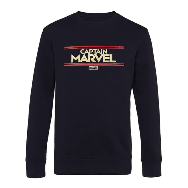 Marvel Captain Marvel Sweatshirt med bokstäver för kvinnor och damer