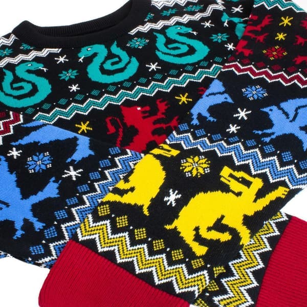 Harry Potter Unisex Adult Houses Knitted Christmas Jumper
