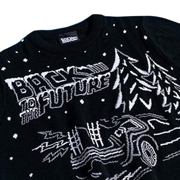 Back To The Future Unisex Adult Christmas Time Knitted Jumper