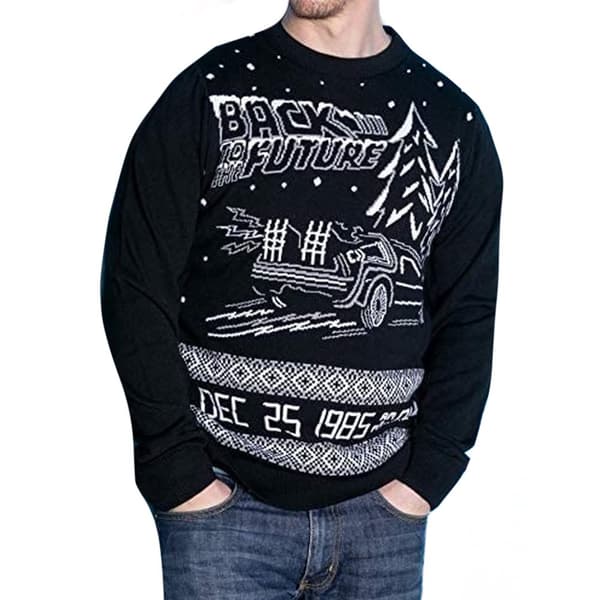 Back To The Future Unisex vuxen jultid stickad jumper