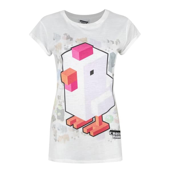 Crossy Road Womens/Ladies Chicken Character Sublimation T-Shirt White M