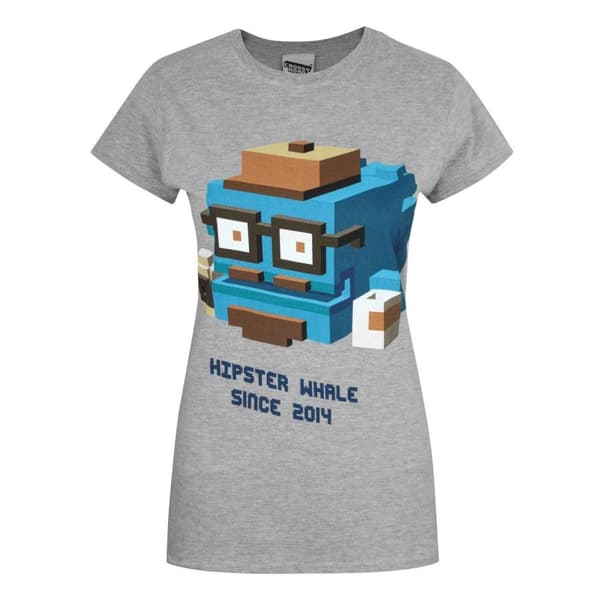 Crossy Road T-shirt til kvinder/damer med hipster-hval