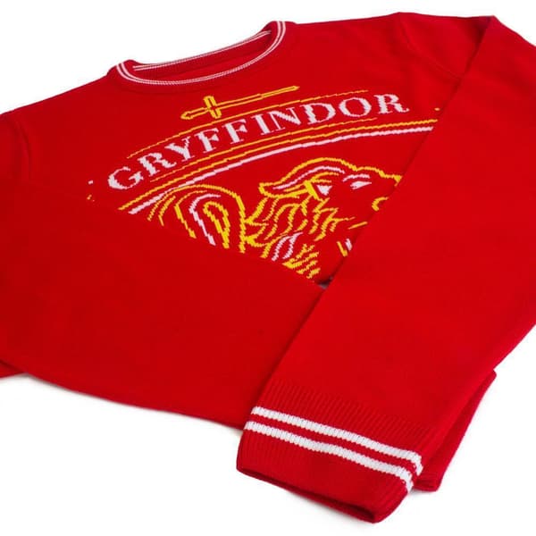 Harry Potter Unisex Adult House Crest Gryffindor Knitted Jumper