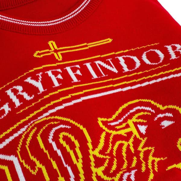 Harry Potter Unisex Adult House Crest Gryffindor Knitted Jumper