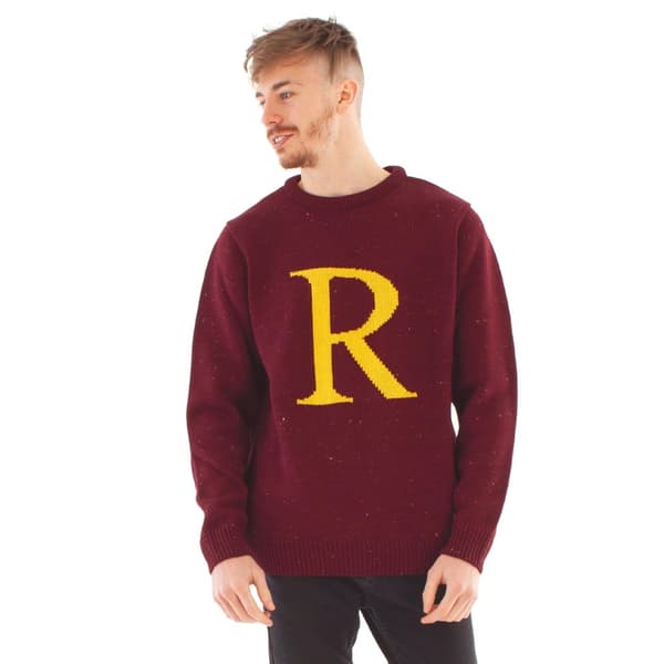 Harry Potter Mens Ron Weasley R Knitted Christmas Jumper