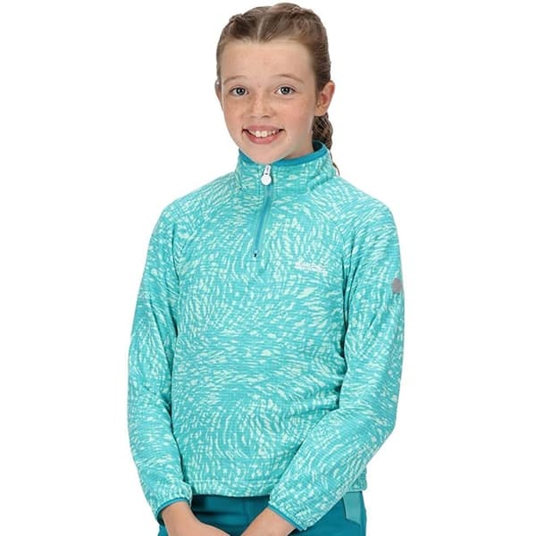 Regatta Childrens/Kids Highton Animal Print Half Zip Fleece Top med halva dragkedjan