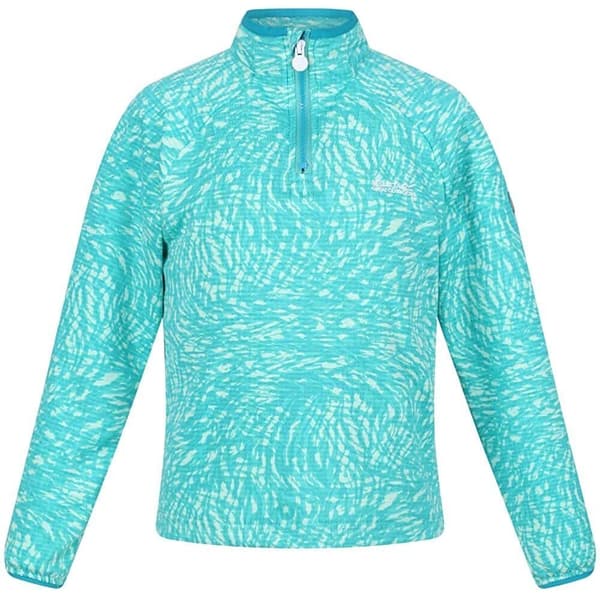 Regatta Childrens/Kids Highton Animal Print Half Zip Fleece Top med halva dragkedjan Turquoise 3-4 Years