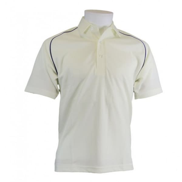Carta Sport Cricket-trøje med kontrastfarvede paspoleringer til børn/børn Off White/Navy L