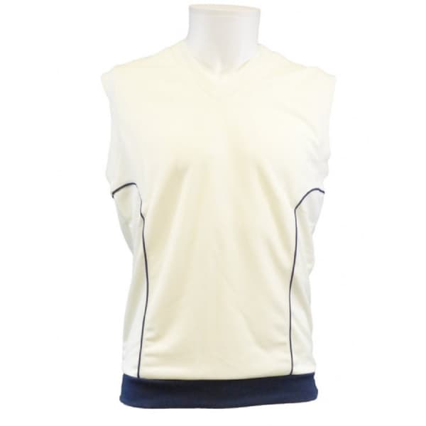 Carta Sport Drenge med kontrastfarvet trim i Cricket-vest med trøje Navy S-M