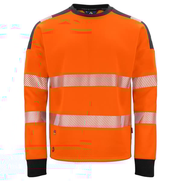 Projob Mens Hi-Vis Sweatshirt Orange/Black L