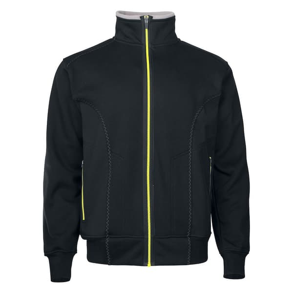 Projob Herre Pro Gen Sweatshirt med fuld lynlås til mænd Black M