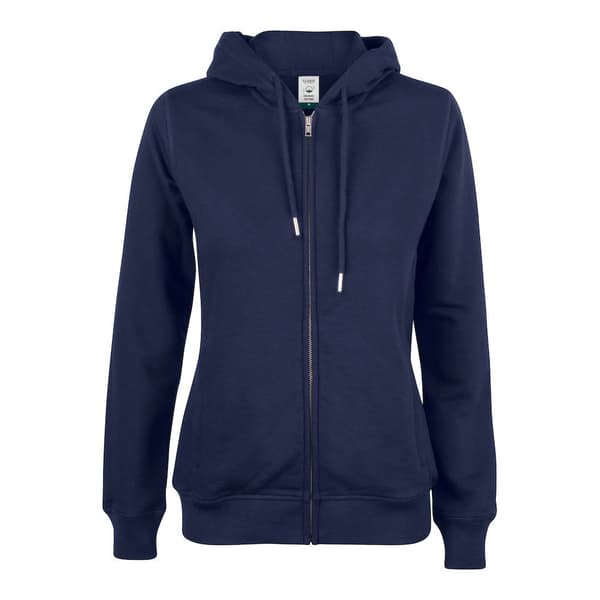 Clique Womens/Ladies Premium Full Zip Hoodie Dark Navy L