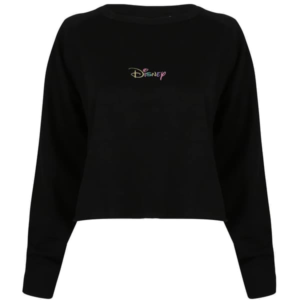 Disney Kvinnor/Damer Rainbow Crop Sweatshirt Black M