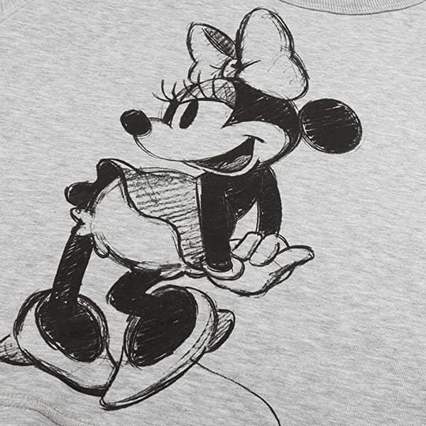 Disney Womens/Ladies Minnie Mouse Sketch Crop Sweatshirt