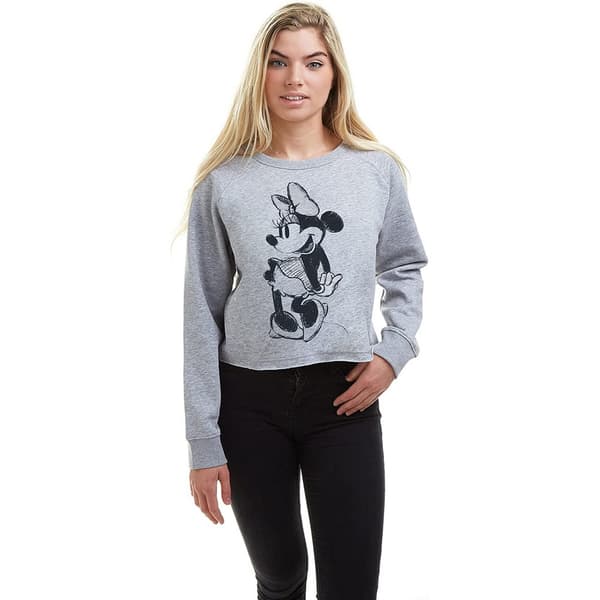 Disney Womens/Ladies Minnie Mouse Sketch Crop Sweatshirt