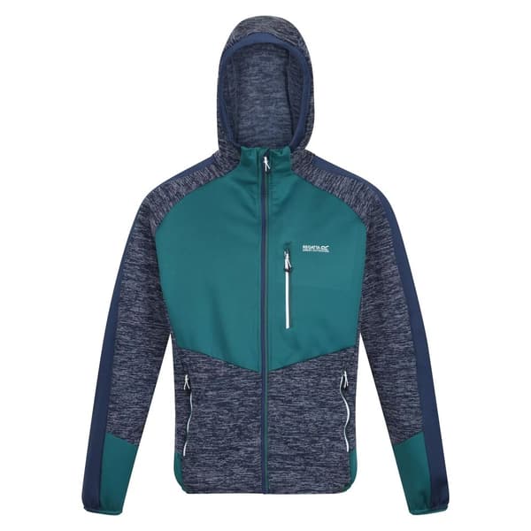 Regatta Cadford IV Marl Fleecejakke til mænd Admiral Blue/Pacific Green XL