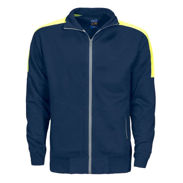 Projob Sweatshirt för män Navy/Yellow XL
