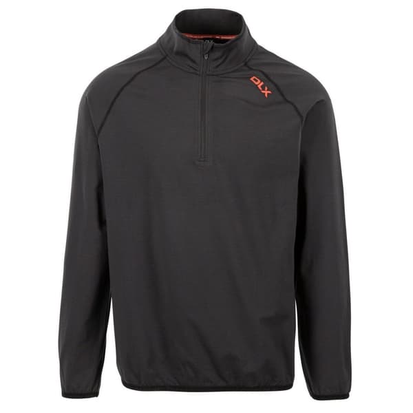 Trespass Mens Hulton DLX Half Zip Fleece Top Black XXL