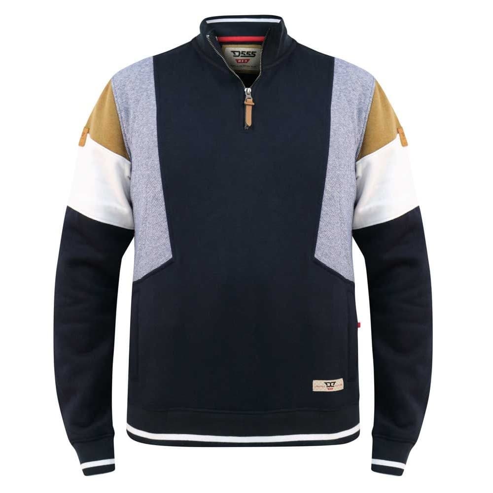 Duke Kenington D555 Panel Half Zip Sweatshirt för män